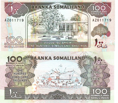 Somaliland 100 Shilingi 1996 P-5b UNC foto