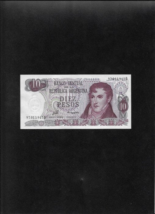 Argentina 10 pesos 1973(76) seria97013947 unc