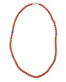 LANT VINTAGE CU MARGELE DIN CORAL SI ARGINT 925