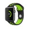 Curea sport Edman silicona pentru Apple Watch Ultra/SE/9/8/7/6/5/4/3/2/1, 42/44/45/49 mm, marimea S, Negru/Verde