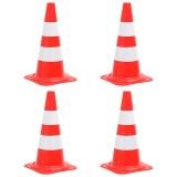 Cumpara ieftin Conuri rutiere reflectorizante, 4 buc., rosu si alb, 50 cm