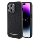 Husa iPhone 15 Pro Max Karl Lagerfeld Diagonal Quilted K Pattern, negru, KLHCP15XPQKPMK
