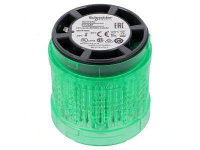 Semnalizator LED Verde 24V IP65 &amp;Oslash;60mm foto