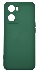Husa de protectie din silicon pentru OPPO A57S, SoftTouch, interior microfibra, Verde Inchis