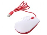 Mouse optic USB alb și roșu
