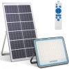 Proiector LED Jortan pentru exterior cu panou solar, 600w, funcții multiple, Solar Light IP 66, alb rec