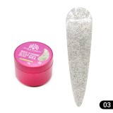 Gel pentru modelarea unghiilor 15 gr, Disco Flashing Glitter Builder Gel 03