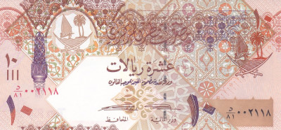 Bancnota Qatar 10 Riali (2017) - P30 UNC foto