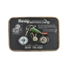 Ceas perete decor Motocicleta metal multicolor III 45 x 30 x 7 cm