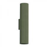 Lampă De Perete Karbon Verde Măsliniu Din Aluminiu, 2 Becuri Tub Minimalist De Interior.