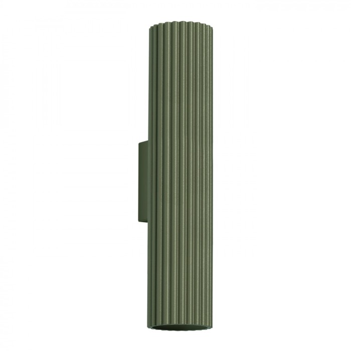 Lampă De Perete Karbon Verde Măsliniu Din Aluminiu, 2 Becuri Tub Minimalist De Interior.