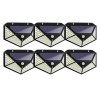 Set 6 Lampi Solare 100 LED, Senzor de Lumina si de Miscare, Buton de ON/OFF si de Setare a Intensitatii Luminii, Incarcare Solara, Indicator Protectie, Oem
