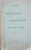 Rectificari si constatari cu privire la Banca Nationala a Romaniei - I. G. Bibicescu (1914)