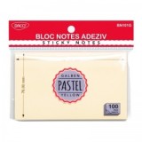 Bloc notes adeziv 127x76 mm, galben pastel DACO (Post-it)