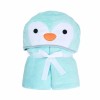 Prosop Copii cu Gluga Pinguin Heinner, 76x127cm, Coral Fleece, Poliester/Nailon