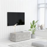VidaXL Comodă TV, gri beton, 80 x 34 x 30 cm, PAL