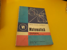 MANUAL MATEMATICA GEOMETRIE CLASA VI ION CUCULESCU 1987 foto