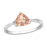 Inel argint, Para cu cristale Swarovski Rose, Marimea 55, A4S39502