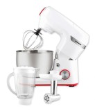 Robot de bucatarie Heinner HPM-1000WH, 1000W, miscare planetara, accesoriu masina de tocat si blender, bol 5.5 L, 10 viteze + pulse, Alb