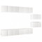 Set dulapuri TV, 8 piese, alb, lemn prelucrat