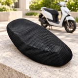 Husa pentru sa Moto, Scuter, FIXATO, Plasa Respirabila, Design elastic, Antiderapant, Strat dublu, Universal, Negru