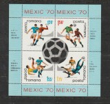Romania 1970 - #729A C. M. de Fotbal Mexic M/S 1v MNH, Nestampilat