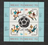 Romania 1970 - #729A C. M. de Fotbal Mexic M/S 1v MNH, Nestampilat