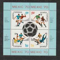 Romania 1970 - #729A C. M. de Fotbal Mexic M/S 1v MNH