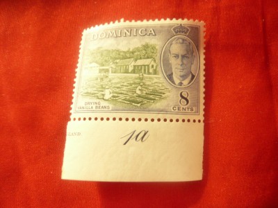 Timbru Dominica 1951 George VI , motive locale , val. 8C sarniera foto