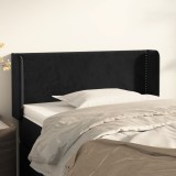 VidaXL Tăblie de pat cu aripioare negru 93x16x78/88 cm catifea 3118666