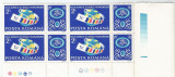 Romania, LP 1245a/1990, Ziua marcii post. romanesti, cu vineta, bloc de 4, MNH, Nestampilat