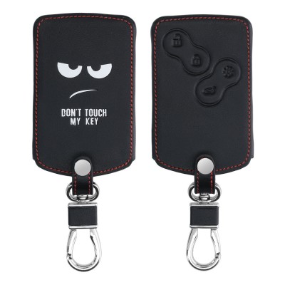 Husa Cheie Auto pentru Renault / Dacia - 4 Butoane - Keyless Go, Piele ecologica, Negru, 46356.01 foto
