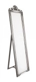 Cumpara ieftin Oglinda decorativa de podea cu rama lemn argintie patinata Miro 45x7x180 cm