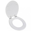 VidaXL Capac WC cu &icirc;nchidere silențioasă alb MDF design simplu