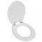vidaXL Capac WC cu &icirc;nchidere silențioasă alb MDF design simplu