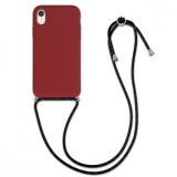 Cumpara ieftin Husa pentru Apple iPhone XR, Silicon, Rosu, 50418.20, Negru, Textil, Carcasa