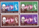 DB1 Santa Lucia 1966 Churchill 4 v. MNH, Nestampilat