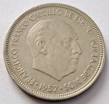 Spania, 5 Pesetas 1957, Europa