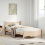 Gossi cadru pat fara saltea, 100x200 cm, lemn masiv pin
