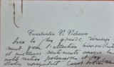 CARTE DE VIZITA CONSTANTIN V. VIDRASCU
