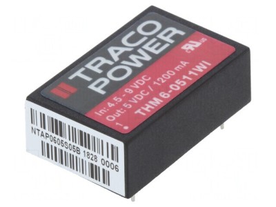 Convertor DC/DC 6W 4.5-9V la 5V 1200mA DIP24 foto