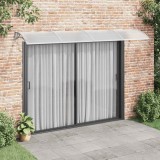 VidaXL Copertină de ușă, gri și transparent, 350x75 cm, policarbonat
