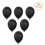 Baloane de Petrecere Metalizate, 30cm, 20 buc, Negru, CMCLASS
