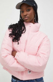 Tommy Jeans geacă femei, culoarea roz, de iarna, oversize DW0DW17435