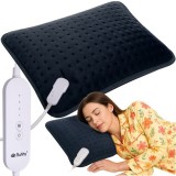 Perna electrica pentru spate si gat, 60x38 cm, 4 trepte temperatura, oprire automata, 50W, poliester, gri