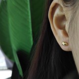 Cumpara ieftin Cercei din Argint 925 , zWaterdrop Studs, , Model Minimalist sub Forma de Picatura, Placat cu Aur