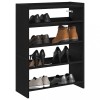 Gossi pantofar, negru, 80x25x61,5 cm, lemn prelucrat