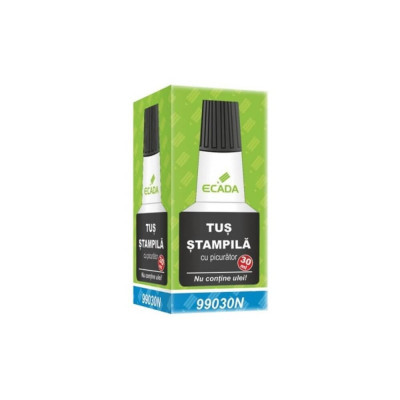 Tus pentru Stampila ECADA, 30 ml, Negru, Tus Stampila, Tus Stampila ECADA, Tus Stampila Negru Tus Negru Stampila, Tus de Stampila, Tus Stampila Perman foto