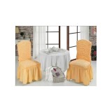 Cumpara ieftin Set 6 huse scaune cu volane din bumbac elasticizat - HEP83