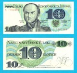 Polonia (p#148) 10 Zloti 1982 UNC 'Generalul Bem'; (ROG CITITI DETALIILE!)